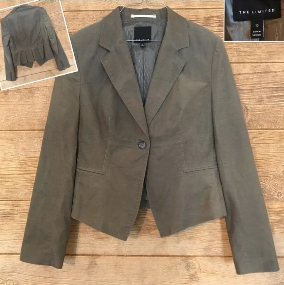 The Limited Brushed Corduroy Blazer Size 10 - Picture 4 of 10